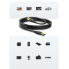 Kabel przewód USB - USB 3.2 3m czarny