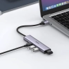 Rozdzielacz portów HUB USB - 4x USB 3.0 szary