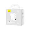 Szybka uniwersalna ładowarka sieciowa GaN5 Pro USB-C USB 100W PD QC AFC biały