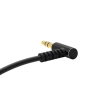 Kątowy kabel przewód audio AUX mini jack 3.5mm 1m czarny