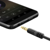 Kątowy kabel przewód audio AUX mini jack 3.5mm 1m czarny
