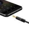 Kątowy kabel przewód audio AUX mini jack 3.5mm 1m czarny