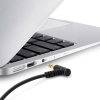Kątowy kabel przewód audio AUX mini jack 3.5mm 1m czarny