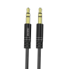 Rozciągliwy kabel przewód audio AUX mini jack 3.5mm sprężynka 150cm czarny