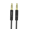 Rozciągliwy kabel przewód audio AUX mini jack 3.5mm sprężynka 150cm czarny