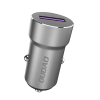 Szybka ładowarka samochodowa USB do gniazda zapalniczki 5A 22,5W QC VOOC szary