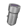 Szybka ładowarka samochodowa USB do gniazda zapalniczki 5A 22,5W QC VOOC szary
