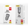 Szybka ładowarka samochodowa USB do gniazda zapalniczki 5A 22,5W QC VOOC szary