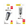 Ładowarka samochodowa USB USB-C PD QC 22,5W szary