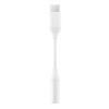 Adapter przejściówka słuchawek 3,5 mm mini jack żeński - USB-C męski biały