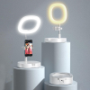 Zestaw statyw + lampa LED Ring Flash do nagrywania filmów YouTube TikTok biały