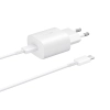 2w1 Ładowarka sieciowa 25W + kabel przewód USB-C 1m biały