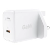 Ładowarka sieciowa angielska GaN USB-C 30W Q3 3.0 AFC FCP wtyczka UK biały