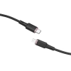 Kabel przewód do iPhone MFI USB-C - Lightning 30W 3A 1.2m czarny