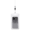 Etui wodoszczelne na telefon PVC ze smyczą Outdoor - białe