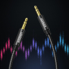 Wytrzymały kabel przewód audio AUX w oplocie minijack 3.5 mm 3m niebieski