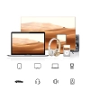 Wytrzymały kabel przewód audio AUX w oplocie wtyczka kątowa minijack 3.5 mm 1m niebieski