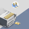 Wtyczka końcówka RJ45 do skrętki 8P8C UTP Cat. 6 srebrny - ZESTAW 10szt.