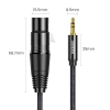 Kabel przewód audio 3.5mm mini jack (męski) - XLR (żeński) 1m czarny