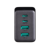 Ładowarka sieciowa GaN 67W 2x USB 2x USB-C + kabel USB-C 1.2m czarny