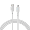 Kabel przewód ze wskaźnikiem LED USB - micro USB 2.4A 2m biały
