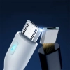 Kabel przewód ze wskaźnikiem LED USB - micro USB 2.4A 2m biały