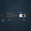 Przedłużacz kabla sieciowego LAN Ethernet RJ45 F/UTP Cat. 6 1000Mb/s 0.5m czarny