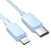 Kabel przewód do iPhone USB-C - Lightning 20W 1.2m niebieski