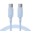 Kabel przewód USB-C - USB-C 100W 1.2m niebieski