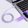 Kabel przewód do iPhone USB-A - Lightning 2.4A 1.2m fioletowy