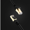 Kabel przewód patchcord sieciowy LAN RJ45 Cat 7 STP 10Gbps 2m czarny
