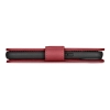 2w1 etui skórzany pokrowiec z klapką iPhone 14 Pro Anti-RFID Wallet Case czerwony