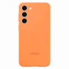 Etui silikonowy pokrowiec Samsung Galaxy S23+ Silicone Cover pomarańczowe