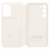 Etui pokrowiec z klapką portfel na kartę Samsung Galaxy S23+ Smart View Wallet Case kremowe