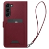 Etui z portfelem i kieszonka na kartę Galaxy S23+ Wallet S Plus burgundowe