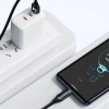 Kabel przewód USB-A - USB-C z wyświetlaczem LED 66W 6A 2m czarny
