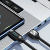 Kabel przewód USB-A - USB-C z wyświetlaczem LED 66W 6A 1m czarny