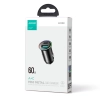 Mini ładowarka samochodowa 60W USB-A QC3.0 USB-C PD czarna