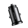 Mini ładowarka samochodowa 30W USB-A QC3.0 USB-C PD czarna