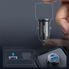 Mini ładowarka samochodowa 30W USB-A QC3.0 USB-C PD czarna