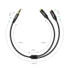 Kabel rozdzielacz audio minijack 3.5 mm - 2x minijack 3.5mm 21cm czarny