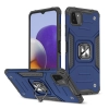 Pancerne etui pokrowiec + magnetyczny uchwyt Samsung Galaxy A22 4G Ring Armor niebieski
