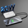 Powerbank 5000mAh magnetyczny z ładowarką indukcyjną MagSafe biały