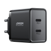 Szybka ładowarka sieciowa 40W 2x USB-C QC PD czarna
