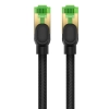 Szybki kabel sieciowy LAN RJ45 cat.8 40Gbps plecionka 1m czarny