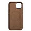 Skórzane etui iPhone 14 Plus magnetyczne z MagSafe Oil Wax Premium Leather Case brąz