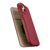 Skórzane etui iPhone 14 z klapką magnetyczne MagSafe CE Oil Wax Premium Leather bordowy