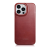 Skórzane etui iPhone 14 Pro z klapką magnetyczne MagSafe CE Oil Wax Premium Leather bordowy