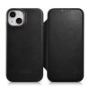 Skórzane etui iPhone 14 Plus z klapką magnetyczne MagSafe CE Oil Wax Premium Leather czarny