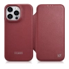 Skórzane etui iPhone 14 Pro z klapką magnetyczne MagSafe CE Premium Leather bordowy